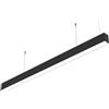 Silamp Plafoniera LED 48W 120x7x5cm Nera da Sospensione con Cavo Acciaio