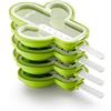 Lékué 4-piece cactus stampo ghiacciolo, in silicone, verde, 18 x 12.1 x 30 cm