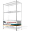 KARAT Scaffale in metallo decorativo e robusto, scaffale per cantina per bagno, cucina, ufficio, interni ed esterni (90x45x160-chrome Himalaya: ⌀ 25mm #)