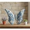 Mondocreazioni Farfalla in ceramica siciliana di caltagirone realizzata e decorata totalmente a mano (07, 22 CM)