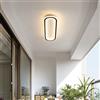 GZZBMY Plafoniera LED Rettangolare 120CM Lampada Soffitto Acrilico 2700K/4500K /6500K Plafoniera LED Alluminio Lampada Soffitto Ovale per Cucina Camera Letto Soggiorno Studio (Luce Neutra,40CM)