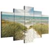 B&D XXL - Quadro Mare Spiaggia 200x100 cm 5 Pezzi - Stampa su Tela Canvas con Struttura - Quadri Componibili Moderni Soggiorno Grandi - Murale Arte Decorazioni da Parete Decori - Natura c-C-0039-b-n