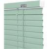 Generico Veneziana in Alluminio su Misura 45 60 70 95 110 125 130 145 150 160 180 195 200 210 cm, 25 mm Lamelle Tenda Orizzontali, Tende Veneziane da Interno Esterno per Finestre(Verde chiaro)