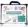 Tex family - Cuscino RIPOSINO Memory Foam | Antisoffoco per Neonato | Traspirante e Sicuro | Misura 30x40 cm, Guanciale per Culletta e Lettino, Bianco, Poliestere, Made in Italy