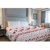 IlGruppone Copriletto Estivo Made in Italy 100% Cotone Coperta Leggera Piquet Singolo Matrimoniale Piazza e Mezza - Mongolfiera Rosso - 1 Piazza e Mezza