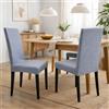 GX GARGIX Coprisedia Universali con Schienale Alto, Set Copertura Sedie da Cucina e Sala da Pranzo, Tessuto Trapuntato Estensibile (GX/CPS-4, KIT 6 PEZZI)