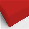 SpazioTessile - Lenzuolo con Angoli Matrimoniale Cotone Certificato Oeko-Tex, Lenzuola Matrimoniali Cotone con Elastico, Lenzuolo Sotto con Angoli, Made in Italy - 160x210 Angolo H25 cm, Rosso