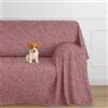 Farè - Telo Salva Divano - Copridivano IMPERMEABILE in tessuto arredo Antimacchia ideale per cani, gatti e bambini - Made in Italy | 350 x 270 cm | RIO corallo