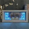 Zhongkaihua Lampada a luce notturna Zhongkaihua Killua Zaoldyeck Figura Art Paper Carving, Anime Light Box Papercut Cornice Luminosa Decorazioni da scrivania Regali