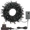 XMASKING Catena 48,5 m, 1200 LED Bianco Freddo, con Memory Controller, Cavo Verde, 24V, Esterno