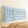 Generic Cuscino Testata Letto Matrimoniale, Cuscini Testata Letto Sfoderabile,Cuscino Schienale Divano, Imbottita Supporto Lombare Cuscino per Letto e Divano,Blu,100x50x5cm