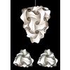 Lampadesign Stupendo Set Lampadario Sospensione soffitto e Lampade abat jour stanza da letto PUGNALE e coppia luci comodini CAMPANELLA Paralumi tavolo scrivania cameretta bimbi bambini lampada cuore