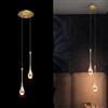 LIGKIN 2 luci LED Lampadario 10W Creativa Moderna Goccia d'acqua Lampada a Sospensione Cristallo Luce da Soffitto Luce Calda Illuminazione per Soggiorno Ristorante Scala