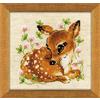 RIOLIS - Piccolo cervo 1777, Punto croce 13x13, Punto croce kit da ricamare, Disegni da ricamare, Embroidery kit, Kit ricamo punto croce