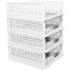 LANTUS Scatola Organizzatrice Pieghevole, Organizzatore per Armadio di Vestiti, Organizzatore Scorrevole Impilabile per Cassetti per Guardaroba per Cucina Camera da Letto Cucina, 33,5 x 43 x 56 cm, 4 (1 PC