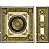 GIURI TESSUTI - SET CENTROTAVOLA, Coordinato Runner + Tovaglietta in tessuto Gobelin Jacquard, Realizzato a mano in Italia (COMBO - GOLDEN FRAMES)