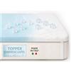 Francegaglia - Climax Topper Rinfrescante Matrimoniale in Memory Foam 6cm - Coprimaterasso Fresco Estivo con tessuto FIR - Ergonomico, Sfoderabile e Anallergico (80x190)