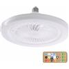 SWEETBIUTI Luci a Ventola del Soffitto Silenziosa Con Timer 3 Velocità & 3 Colori Luminosi 10'' E27 Lampadina a LED Staccabile