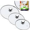 KADAX Set di coperchi universali in vetro con maniglia, set di coperchi resistenti al calore in diverse misure, coperchio in vetro per pentola, padella (22 + 26 + 30 cm, manico in metallo) (K8380)