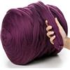 MeriWoolArt® 100% Merino Lana XXL Filato di Lana Grosso 4-5cm Filato Spesso Soffice, Feltro di Lana, Fai Da Te Regalo di Natale Coperta Maglia Grossa di Lana per Bambino