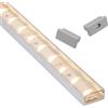SOTECH LED profilo in alluminio-PH1 (2000 x 18 x 8,5 mm) per strisce LED larghe fino a 16 mm (ad es. per Philips Hue LightStrip)