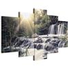 Cuadros B&D XXL - Quadro Paesaggio Cascata 200x100 cm 5 Pezzi - Stampa su Tela XXL Grande - Quadri Moderni Componibili Camera da Letto Matrimoniale - Stampe da Parete Arte - c-C-0026-b-p