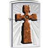 Zippo, Accendino, Motivo: Croce celtica, in Cromo Spazzolato, 2014, Argento (Edelstahloptik)