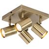 Qazqa jeana - Faretto Moderno - 4 luce - L 20 cm - Bronzo - Moderno - Soggiorno I Camera da letto I Sala da Pranzo I Cucina