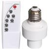 Generico Portalampada a Controllo Remoto,Attacco E27 Porta Lampadina - Base Lampada con Funzione Timer Senza Fili per Soffitto Armadio Camera da Letto Soggiorno