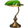 Qazqa banker - Lampada da notaio Classico - 1 luce - L 265 mm - Verde - Design I Rustico - Soggiorno