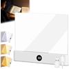 Rociveya Lampada Libro Piatta LED Ricaricabile con 3 Colori e Timer 99 Minuti, Pannello Ultra Sottile Pagina Luminosa per Libri, Lampadari Luminosi Libro Portatile (Bianco)