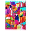 murando - Paravento da Interno Colorato 135x172 cm 3 Pannelli - Stampa Unilaterale su Tela in TNT - Separe per Ufficio Ambienti Paraventi Decorazioni Moderno Soggiorno - Architettura d-C-0123-z-b