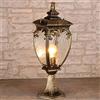 Mengjay Lampada da esterno a colonna moderna a colonna da esterno,Esterno Lampione Lanterna Pilastro Luce Quadrato Porta Colonna Faro Impermeabile Giardino Cancello Paesaggio Lampione stradale (D)