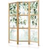 murando - Paravento da Interno Pianta foglie 135x172 cm XXL 3 Pannelli Divisori Stampa Unilaterale su Tela in TNT Separe Divisorio per Ambienti Ufficio Paraventi Decorazioni Elegante b-C-0876-bh-b