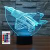 SUPERHONGJIHAO Luce notturna per bambini 3D aerei Led lampada con telecomando 16 colore che cambia regalo di compleanno di Natale per il bambino