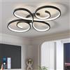 lnrosy Lampadario Salotto Moderna Telecomando e App,Plafoniera Led Creativa da 58w a Forma di Fiore, Plafoniera Intelligente con Dimmerabile E Timer,Per Soggiorno,Camera Da Letto,Cucina