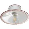 VANNI LAMPADARI- Plafoniera Soffitto Mimosa, Lampadario Soggiorno in Ceramica, Plafoniera Bagno Decorata a Mano, Lampadario Camera da Letto Artigianale, Plafoniera Parete, 30 cm,Marrone