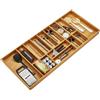 ORGA-BOX 3 Inserto portaposate BAMBOO per cassetto 120 cm 473 x 1097 mm
