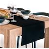 Mobili Fiver, Runner da Tavola Gioele in cotone 45x200, Nero, runner da tavola moderno Cotone 100%, Made in Italy