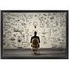 ConKrea Quadro su Tela Canvas INTELAIATO - con Cornice - Motivazionale - Idee Idea Psicologia - Marketing - 70x100cm - Stile Contemporaneo Nero - (cod.2242)
