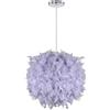 iDEGU Lampada a Sospensione LED Moderno, Lampadario a Sospensione in Piume 30CM Illuminazione E27 Decorazione Lampada a Soffitto per Camera da Letto Soggiorno Corridoio (Grigio)