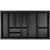 ORGA-BOX Portaposate Junker Slim 825 x 476 mm grigio lava con struttura perlata per armadi 90 cm inserto per cassetti da cucina SO SLIM