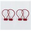 A.Monamour 4 Pezzi Fermatende Magnetiche Ferma Tenda in Corda Fascette per Tende Moderno Decorativa con Potenti Magneti Calamita Fermagli per Tendine Leggera Pesante Interno Esterno - Rosso