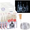 GINMA Set 6 Fili Luminosi 20 LED Tappo a Batteria con Cavo Trasparente - Catena Luminosa Decorativa per Interni ed Esterni, Lucine LED per Natale, Bottiglie(Bianco Freddo, 2 Metri (20 LED) TAPPO)