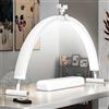 WLXFF Lampada Extension Ciglia Rimovibile Lampada Tavolo A Led A Mezzaluna Lampada Tavolo Per Unghie Da Tavolo Con Porta Cellulare Lampada Di Bellezza A Mezzaluna (A White, 29IN)