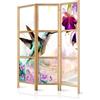 murando - Paravento Decorativo Monofacciale Uccello 135x172 cm 3 Pannelli Divisori - Stampa su un Lato su Tela in TNT - Separe Divisorio per la Casa Legno Stile Giapponese - Floreale b-C-0188-bh-b