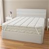 MAXIME MAISON - Topper Una Piazza e Mezza 140x190 Trapuntato con Elastici per Fissaggio, Imbottitura 700gr/mq, Protegge il Materasso dall'Usura e Migliora la Qualità del Sonno, Made in Italy
