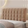 ZCXRYFL Copri Testiera Letto Matrimoniale/Singolo Copritestata Imbottita in Velluto Fodera Protettiva per testiera in Pelle/Legno/Imbottita/Ferro, Decorazione Copertura Antipolvere(90x65cm,Brown1)