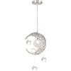 PETITES ECREVISSES Lampada a sospensione a LED Forma di Luna Moderna Lampada a Sospensione in alluminio per Bambini Camera da Letto (Luce Bianca-25cm)