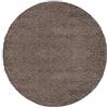 Teppium Moderno Tappeto Salotto 200 cm Rotondo Mocca - Shaggy Tappeto per scendiletto Camera da Letto, Cucina y Soggiorno - Tappeto Morbido y Fluffy, Monocromatico, facile manutenzione